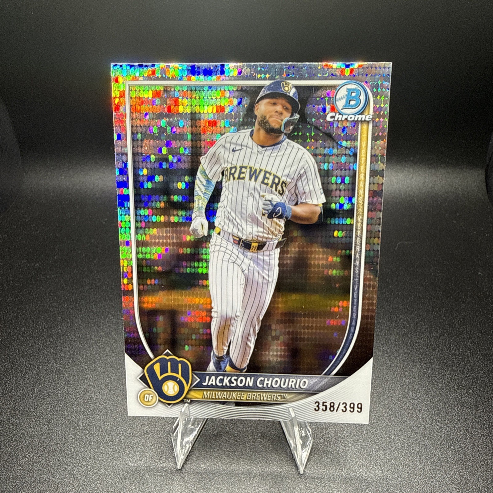 2025 Bowman Chrome - Jackson Chourio #40 Pulsar Refractor /399
