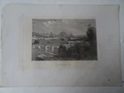 Steel engraving "Chateau de Puy" L. Daut sc, Nuremberg, Kunstanstalt Hildbh.