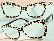 Classy Retro Cat Eye READING EYE GLASSES READERS For Women Leopard Frame 2.25