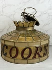 Vintage Coors Light  Tiffany Style Hanging Lamp Stained Glass Style (Plastic)