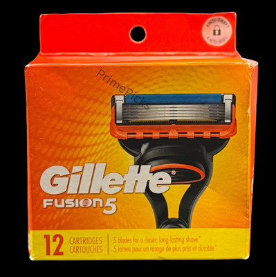   Gillette Fusion5 Razor Blade Refills   12 Cartridges   NEW Sealed!  