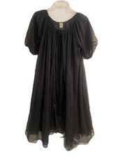 Vintage Black Nylon Peignoir Set Lisette Al Sterling Small