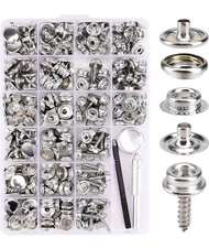 323 PCS Canvas Snap Kit Marine Grade Stainless Steel for DIY Cover Kit Tools