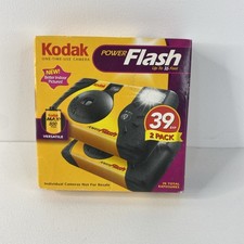 2 Pack Kodak Power Flash 800 Film 35mm One Time Use Camera 2 Pack Expired 2007