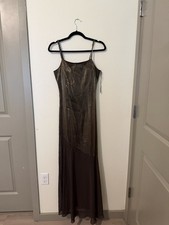 Sue Wong Vintage Silk Lace Beaded Midi Dress Asymmetrical Fairy Whimsical