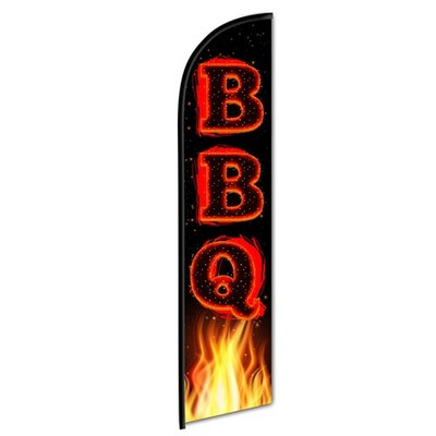 Feather Flag - BBQ Signs for Outside - BBQ Flag - Barbeque Swooper Advertisin...