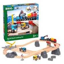 BRIO World Rail Road Loading Set - 32-Piece FSC-Certified Wood Train Set