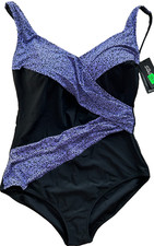 Women's Swimsuit One-Piece SizeL/XL Swimming Costume Black TummyControl Comfort