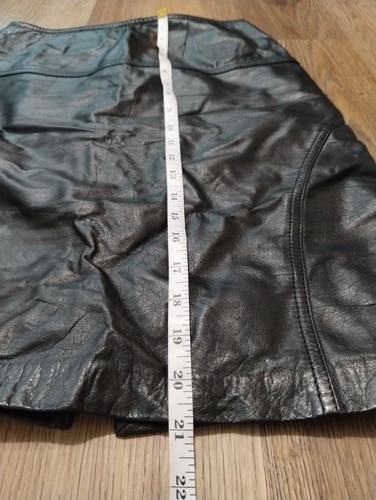 Vintage Avanti Leder Bleistiftrock knielang Damengröße 4 schwarz - Bild 7 von 9