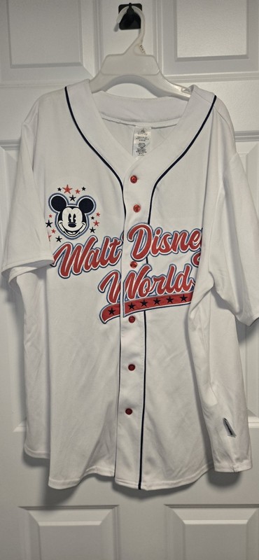 Disney Parks 2025 Americana American Flag Mickey 71 Baseball Jersey Large 