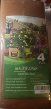 Beautyflower Fabric Grow Bags 4 Pack 10 Gallon Bags