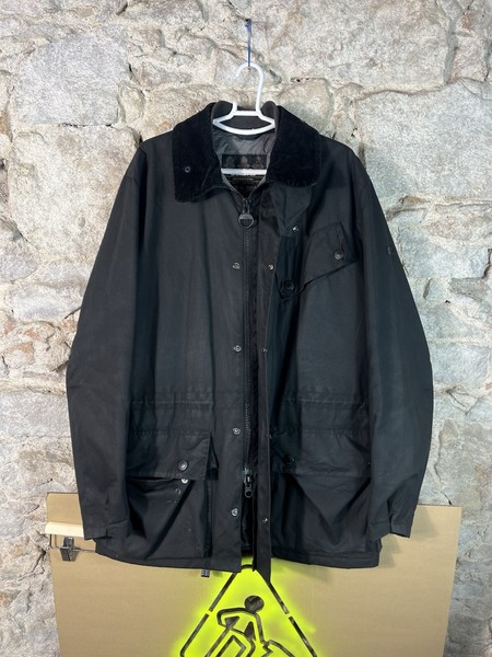 Barbour Onyx Wax Jacket Black L Field Jacket International Waxed Cotton
