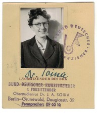 ID - N. Loina - Member - Federation of German Art Educators - NRW - 70s? ?