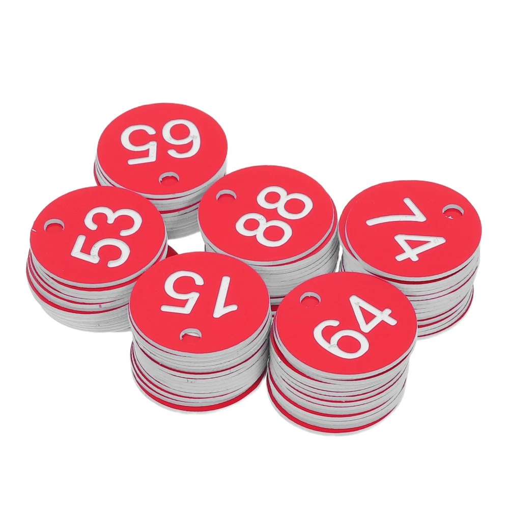 1 Set Plastic 1-100 Numbers: 1-100 Red Large Size Numbered Cards For Wedding