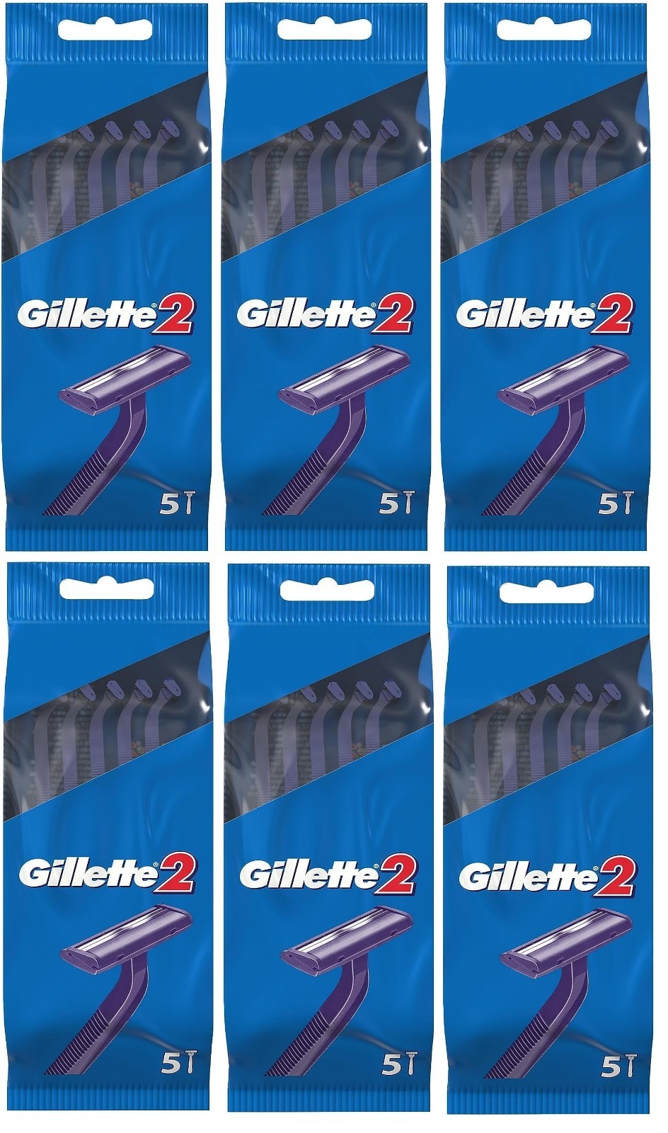 Gillette 2 Men's Disposable Razors 10 Razors Twin Blade - Image 14