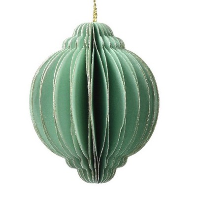 Kaemingk Weihnachtsaufhänger Kugel Mintgrün Ø 6 cm - Papier