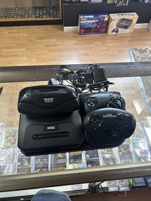 Sega Genesis 2 ''Tower of Power'' CD 32X Video Game Console Black
