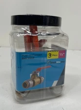 SharkBite Max 1/2 in. Brass Push-to-Connect Ball Valve Pro Pack (3Pack)UR22222J3