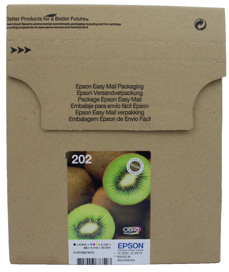 Genuine Epson 202 Multipack Ink Cartridges - 12.2025