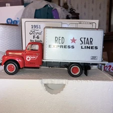 First Gear 1951 Ford F-6  Dry Goods Van - Red Star Trucking Company  READ DESCR.