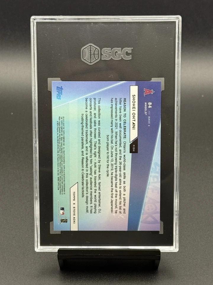 2020 Topps X Steve Aoki Shohei Ohtani SGC 10 Card #84 - Image 2 of 2