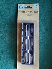 7 Pc Crafters Square Craft Knife Set Too 6 Blades Plus Handle