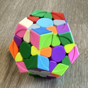 Multicolor Irregular 3x3x3 Cube Twist Puzzle Brain Teaser Strategy, 17+ Adult