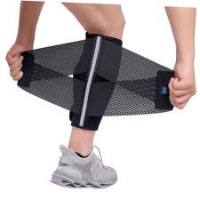 Calf Brace Compression Sleeve for Torn Calf Muscle fit Men  Women, L/XL Black