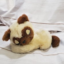 Vintage Dakin Siamese Cat Plush Stuffed Toy Sleeping 7 Inch 1979