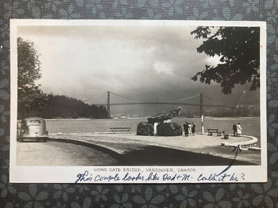 RPPC Vintage Picture Postcard. Lions Gate Bridge, Vancouver, B.C. PC139A-04