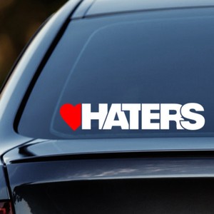 I Love Haters Funny Sticker Vinyl Decal Car Window Bumper Van Tuning Jdm Drift Ebay