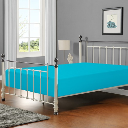 1800 Thread Count Single Fitted Sheet Wrinkle Free 23 Colors Available - Picture 9 of 29