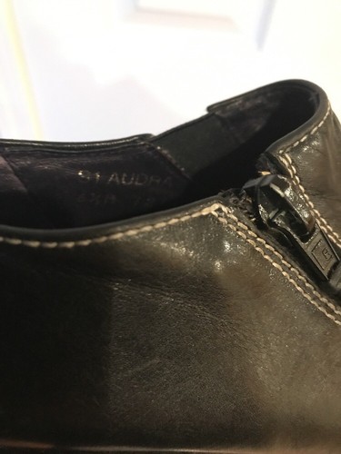 Donald Pliner S1 Audra Black Leather Shoes 6.5 - Picture 4 of 6