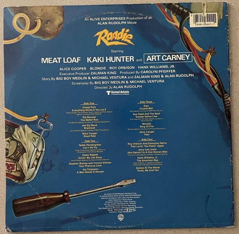 Roadie OST dbl vinyl LP WB Alice Cooper Cheap Trick Styx Blondie Pat Benatar — 第 2/3 张图片