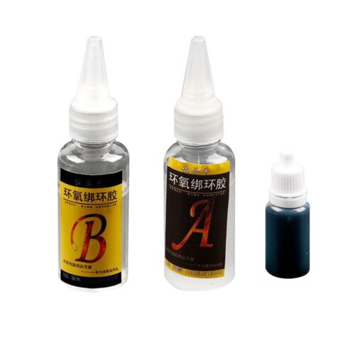 High Quality Fishing Rod Glue Building Epoxy Tackle 15/5ml Transparent/Balck - Picture 1 of 8
