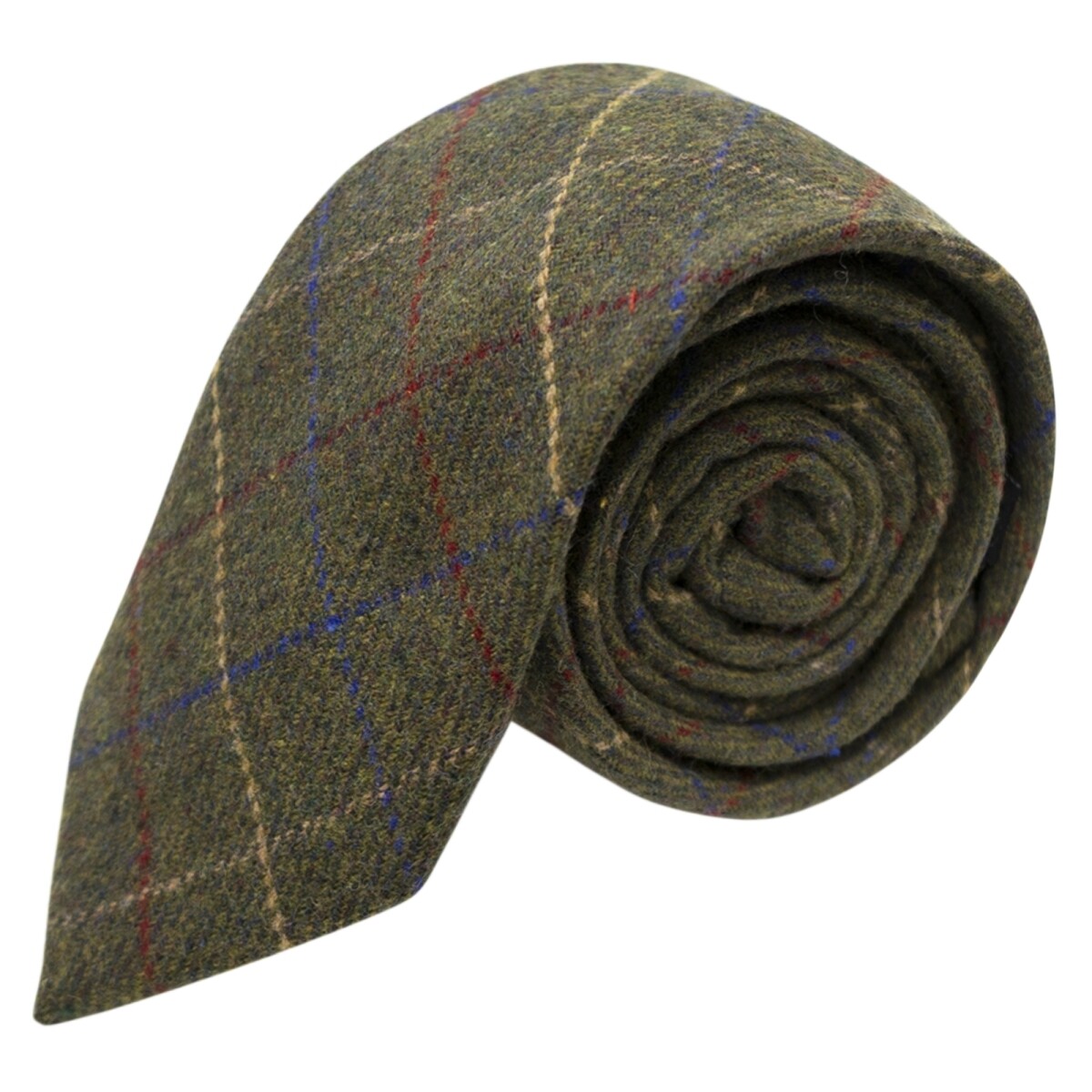 Heritage Quadri Regency Verde Cravatta, Tweed, Uomo Cravatta