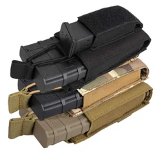 Tactical Nylon Elastic Open Top Rifle Pistol Mag Pouch Duty Belt Mag Holster