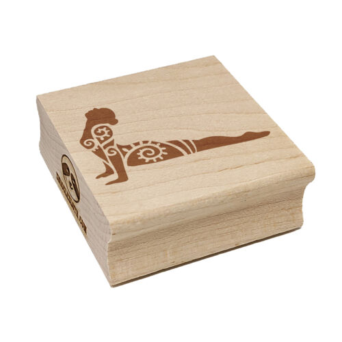Yoga Pose Bhujanasana Cobra Pose Square Rubber Stamp for Stamping Crafting - Picture 1 of 9