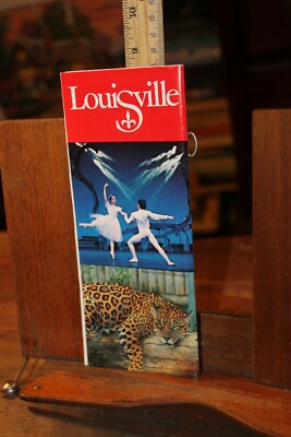 Vintage Map Tour Guide Brochure Louisville KY