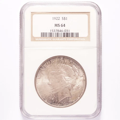 1922 Peace Silver Dollar NGC MS64