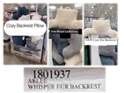 Arlee Whisper Fur Backrest, COSTCO#1801937 WHITE OR BLUE