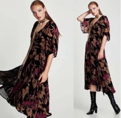 zara combined devore midi dress Zara | Dresses | Zara Combined Devore Midi Dress