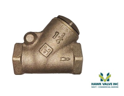 1-1/4'' BRONZE 300 SWP 600 WOG FNPT Y-PATTERN SWING CHECK MILWAUKEE VALVE Fig.507