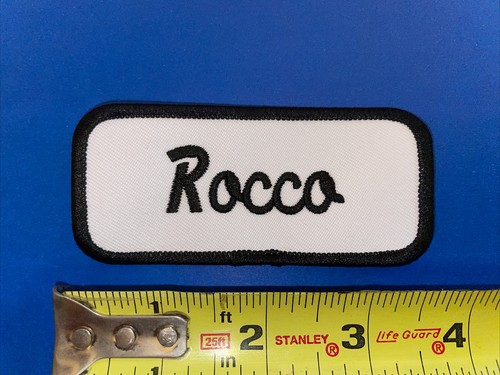 Rocco (Black) Uniform Shirt Vintage Name Tag Patch Jacket Vest Emblem Harley