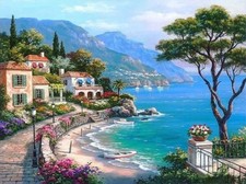 Paint By Numbers Adults The Mediterranean Sea DIY Painting Kit 40x50CM Canvas