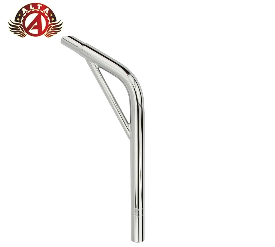 ALTA ​25.4MM 1" STEEL SEATPOST LAYBACK SUPPORT BMX CRUISER BICYCLE 7/8 SADDLE CHROME.