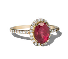 925 Sterling Silver Lab Created Ruby Ring Brides Wedding Ring July Birthstone