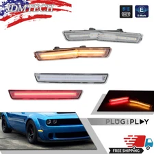 For 2018-22 Dodge Challenger SRT Widebody RT Front Rear Side Marker Lights Clear
