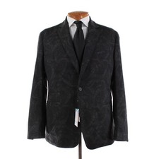 Robert Graham NWT Sport Coat Size 46 US Cusano In Black w Blue/Red/Gray Paisley