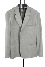 BCBG Maxazara Mans Gray CaSUAL BLAZER Jacket Button Front sz 44